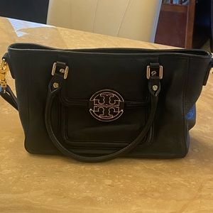 Tory Burch black leather handle/ shoulder bag
